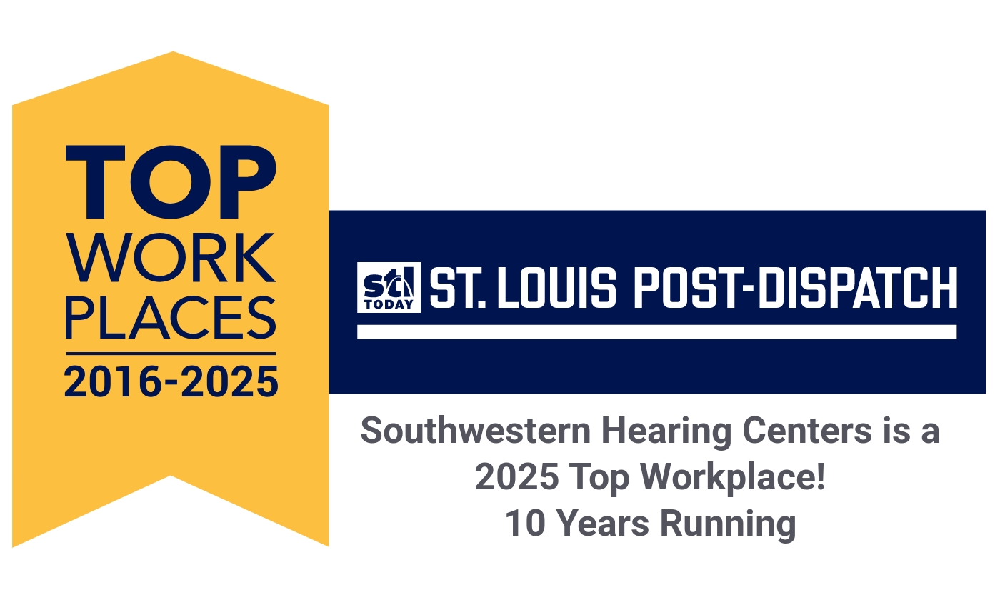 Image of a bannder for an award for Top 20 Workplaces 2016-2025 from the St Louis Post-Dispatch